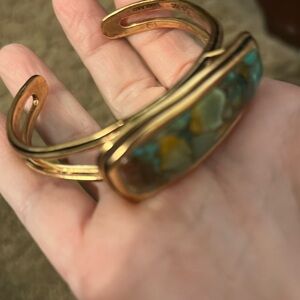 Barse Copper and Turquoise Cuff Bracelet